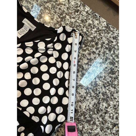 Catherine's Womens Dress Maxi 3X 26/28 Polka Dots Beach Empire Waist Sleeveless - Picture 12 of 14